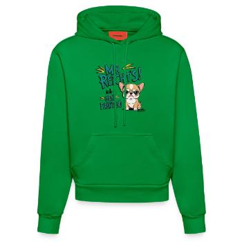 Mir reichts ich geh Painten - Grummel Chihuahua - Organic Fitted Hoodie Made in EU - City Green - Vorne