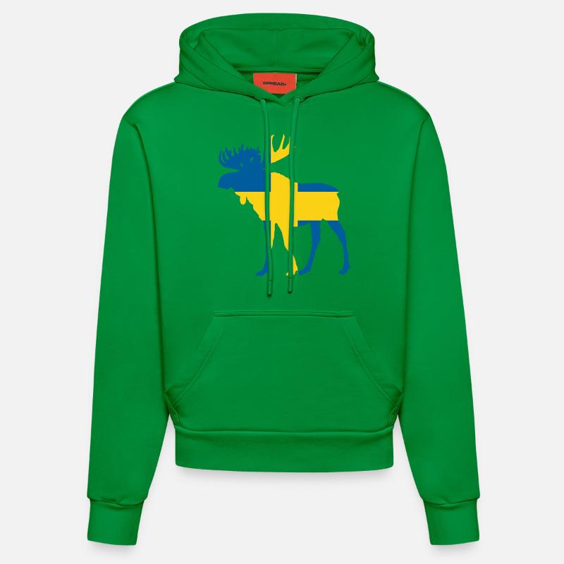 Moose Suède - Sweat à capuche bio ajusté fabriqué en UE - City Green