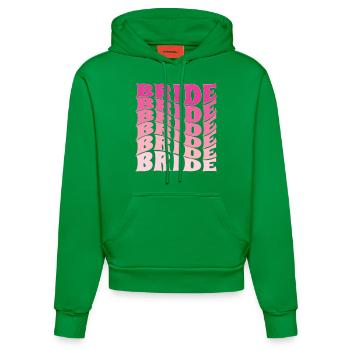 Retro Braut Zukunft Frau, Junggesellenabschied Geschenk - Organic Fitted Hoodie Made in EU - City Green - Vorne