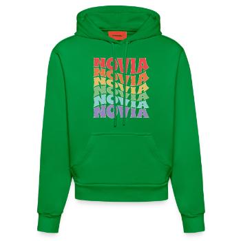 Novia Girlfriend Engagement Bridal Shower Wedding - Organic Fitted Hoodie Made in EU - City Green - Front