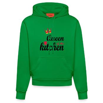 cooking - Organic Fitted Hoodie Made in EU - City Green - Front