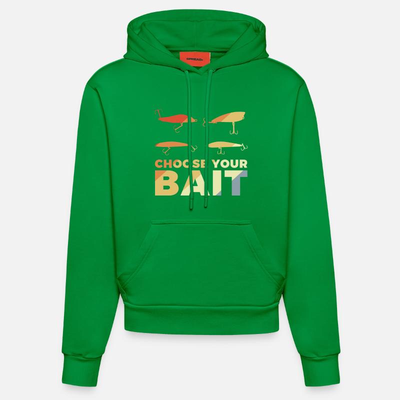 Drôle de dicton de pêcheur - Sweat à capuche bio ajusté fabriqué en UE - City Green