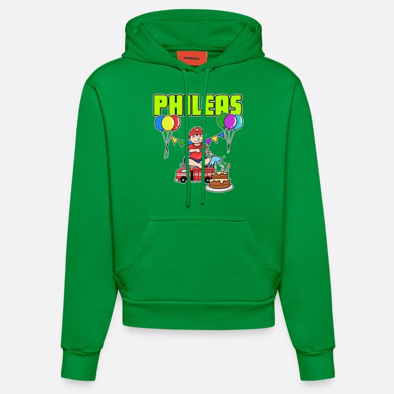 cadeau sapeurs-pompiers Phileas - Sweat à capuche bio ajusté fabriqué en UE - City Green