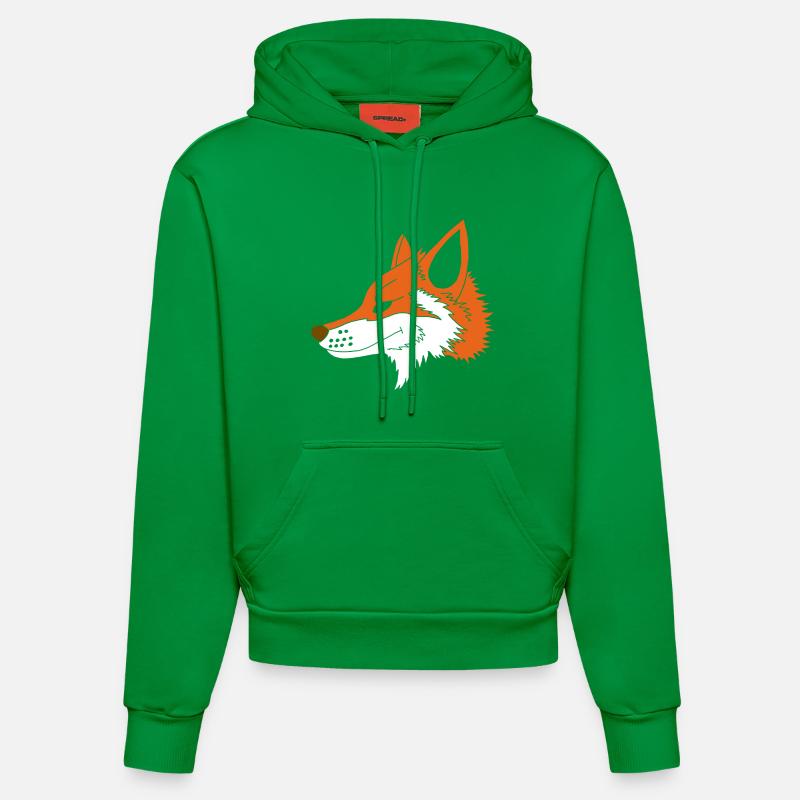 Rusé comme un renard - Sweat à capuche bio ajusté fabriqué en UE - City Green