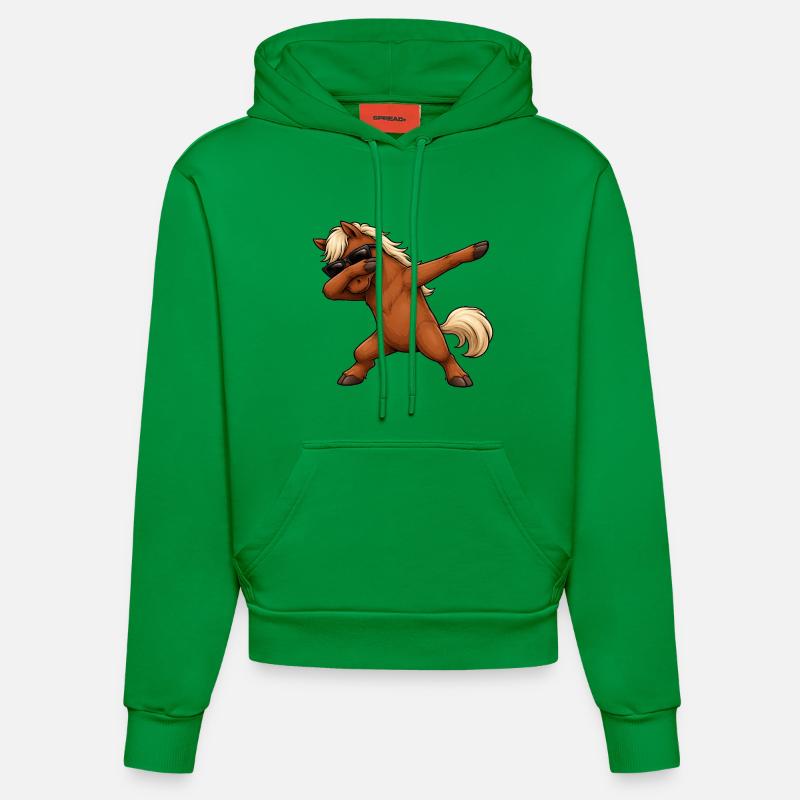 Cheval de dabing - Sweat à capuche bio ajusté fabriqué en UE - City Green