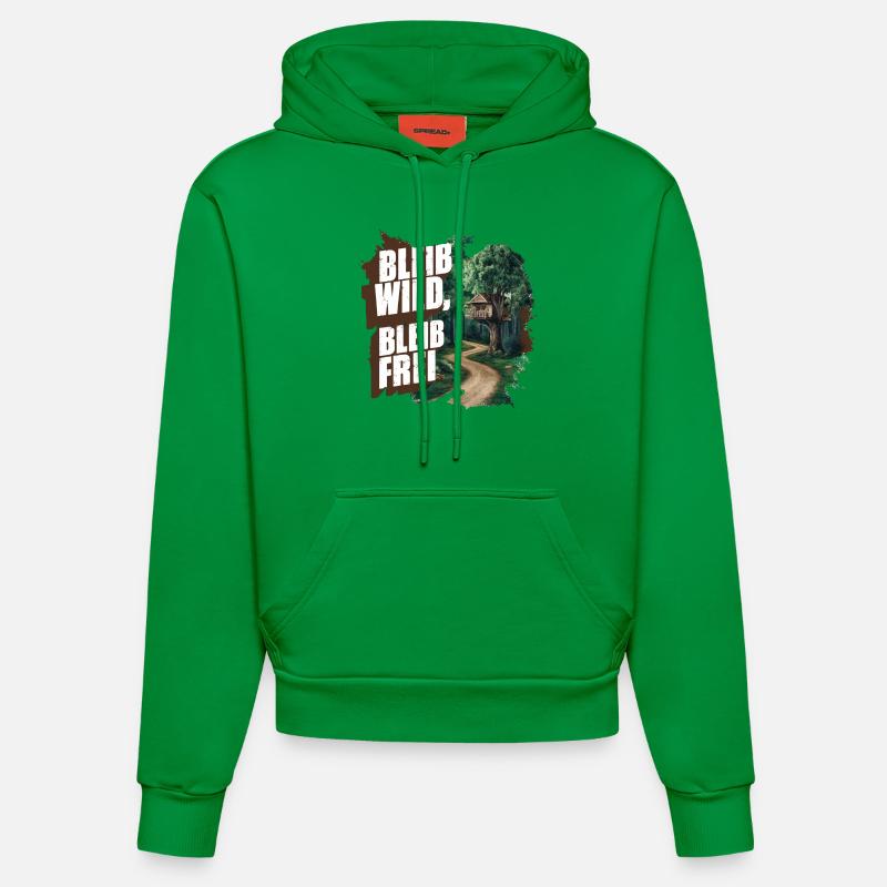 Restez sauvage, restez libre - Sweat à capuche bio ajusté fabriqué en UE - City Green