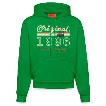 Original 1996 Millésime 1996 Anniversaire Rétro 1996 - Sweat à capuche bio ajusté fabriqué en UE - City Green - Devant