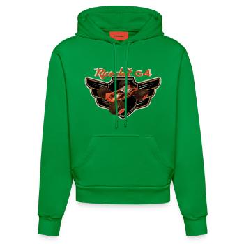 Ricochet xrc classic radio control of the years - Organic Fitted Hoodie Made in EU - City Green - Front