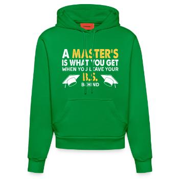 Citation drôle de cadeau de victoire pour le diplôme de Master - Sweat à capuche bio ajusté fabriqué en UE - City Green - Devant
