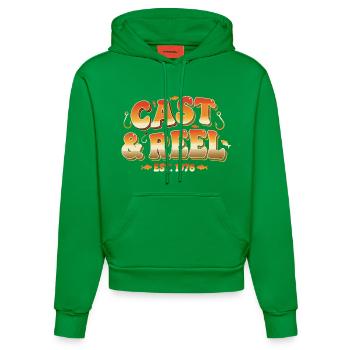 Cast Reel Est 1976 - Organic Fitted Hoodie Made in EU - City Green - Vorne
