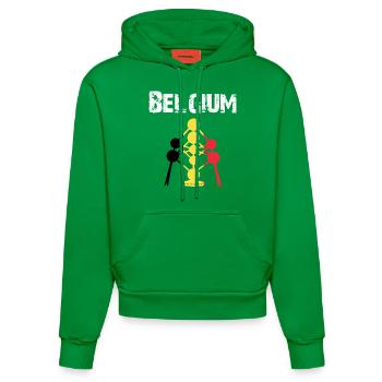 Nation-Design Belgique Atomium brwGB - Sweat à capuche bio ajusté fabriqué en UE - City Green - Devant
