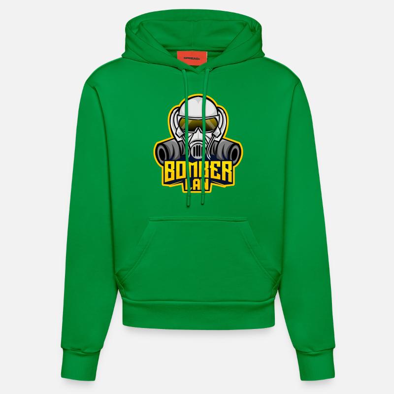 BomberLAN jaune - Sweat à capuche bio ajusté fabriqué en UE - City Green