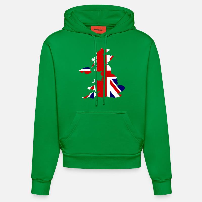 drapeau de l'union - Sweat à capuche bio ajusté fabriqué en UE - City Green