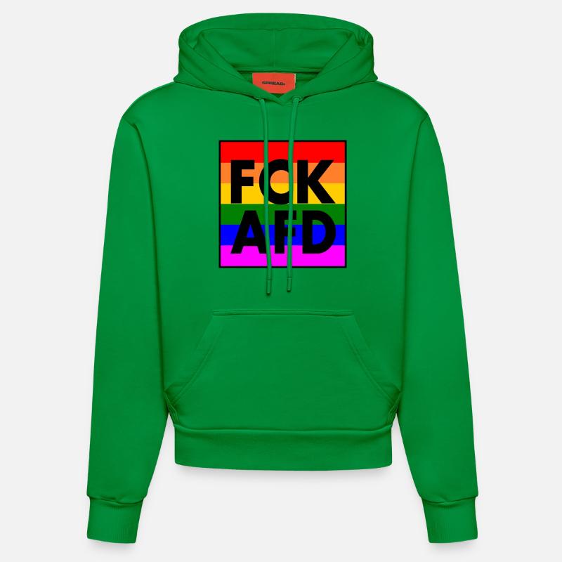 Fck afd - Sweat à capuche bio ajusté fabriqué en UE - City Green