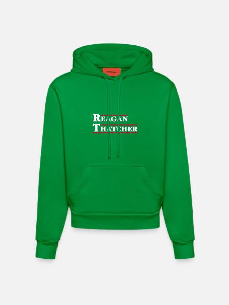 Reagan & Thatcher - Organic Fitted Hoodie Made in EU - City Green