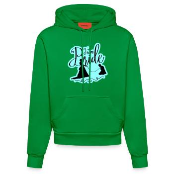 Team Braut Hochzeit Junggesellinnen - Organic Fitted Hoodie Made in EU - City Green - Vorne
