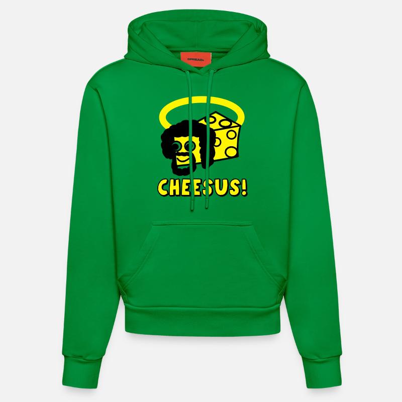 cheesus - Sweat à capuche bio ajusté fabriqué en UE - City Green