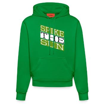 Geek Beach Volleyball Skills - Organic Fitted Hoodie Made in EU - City Green - Front