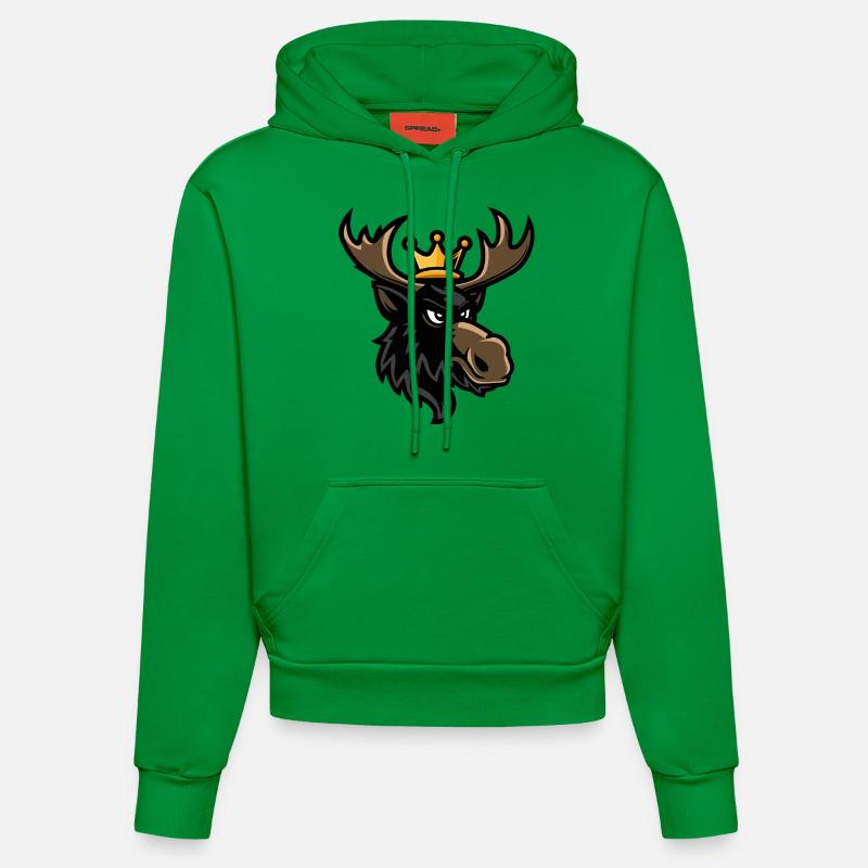 Couronne d'orignal - Sweat à capuche bio ajusté fabriqué en UE - City Green