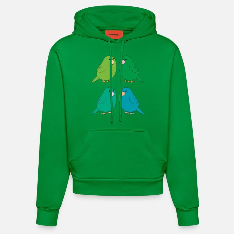 Perruche 4fold - Sweat à capuche bio ajusté fabriqué en UE - City Green