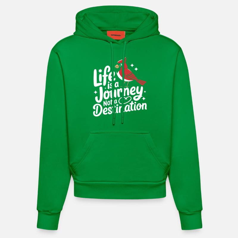Kardinal Rotkardinal Vogel Roter Kardinal - Organic Fitted Hoodie Made in EU - City Green