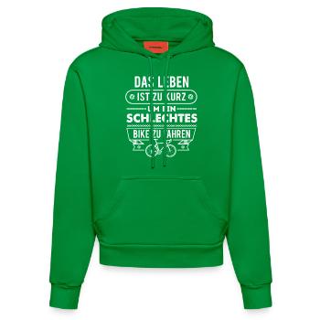 Gutes Fahrrad Fahrradfahren - Organic Fitted Hoodie Made in EU - City Green - Vorne
