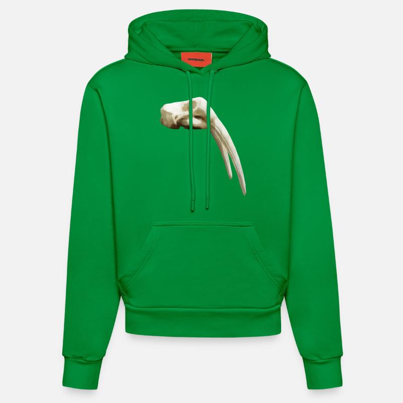 Crâne d'un morses - Sweat à capuche bio ajusté fabriqué en UE - City Green