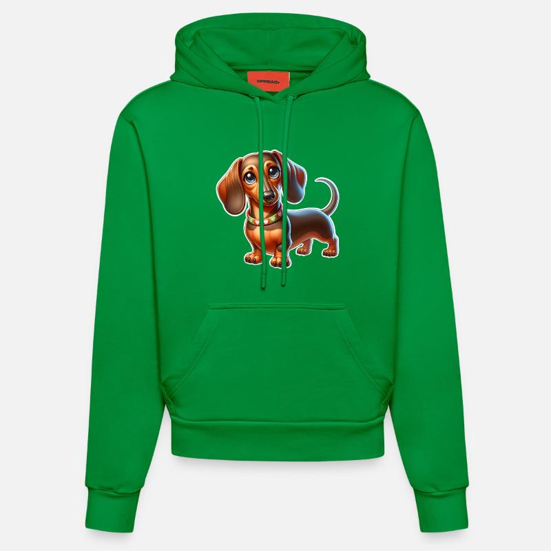Teckel - Sweat à capuche bio ajusté fabriqué en UE - City Green