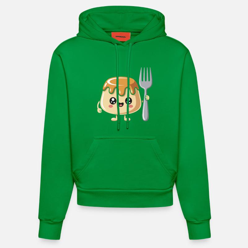 Pudding à la fourchette - Sweat à capuche bio ajusté fabriqué en UE - City Green