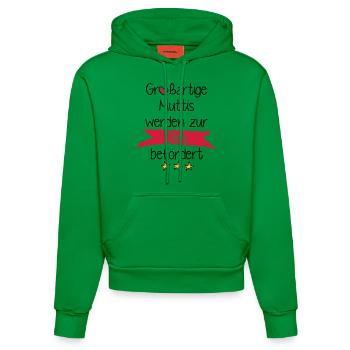 Großartige Muttis - Organic Fitted Hoodie Made in EU - City Green - Vorne