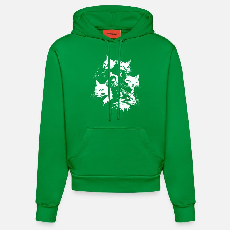 Équipe Cat - Sweat à capuche bio ajusté fabriqué en UE - City Green