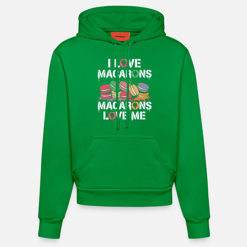 Macarons pour l’âme - Sweat à capuche bio ajusté fabriqué en UE - City Green