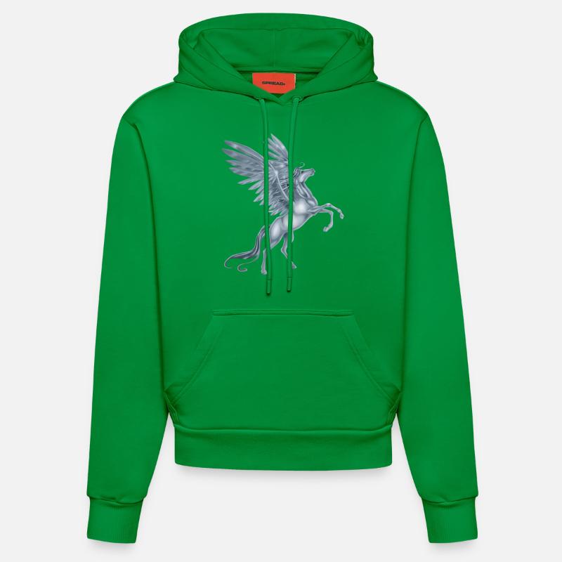 élevage Pegasus - Sweat à capuche bio ajusté fabriqué en UE - City Green