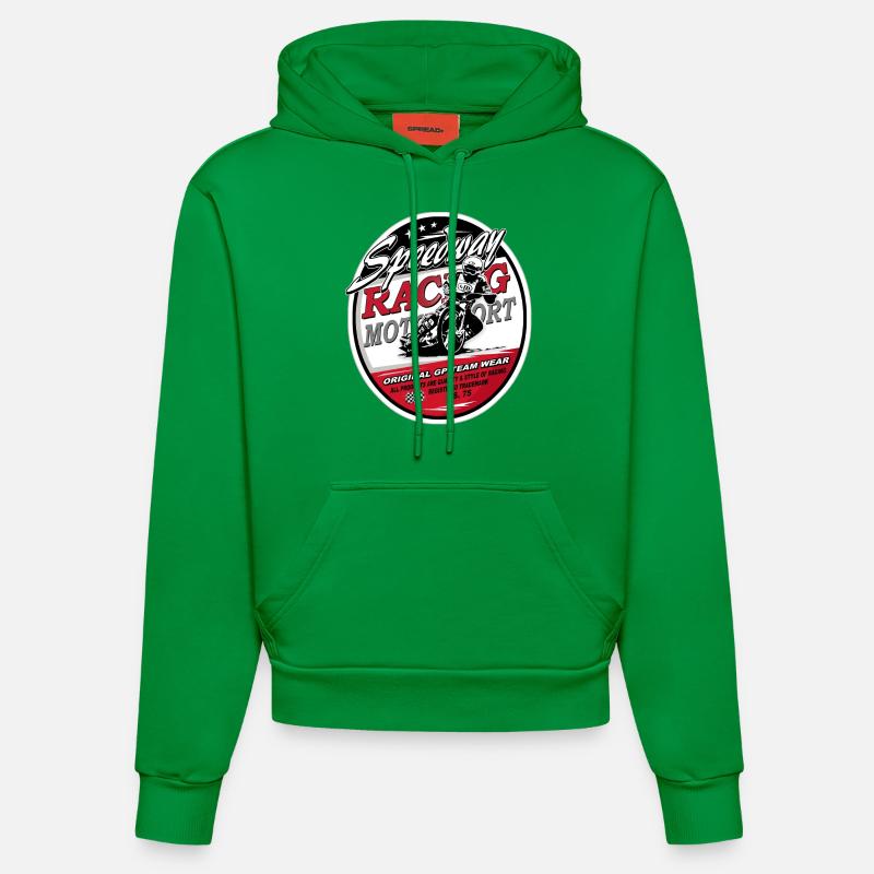 Speedway Racing_AAA - Sweat à capuche bio ajusté fabriqué en UE - City Green