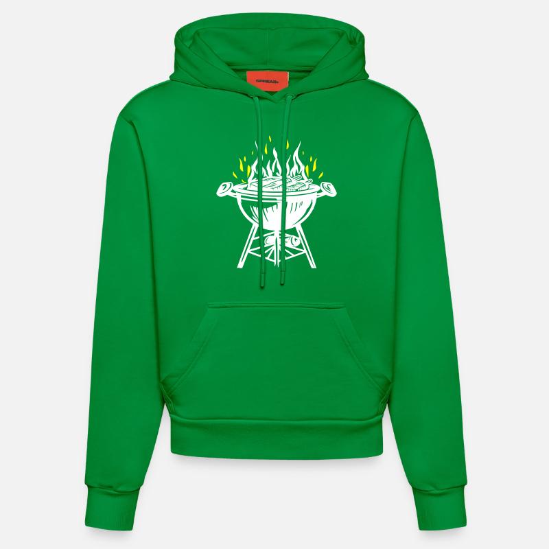 Grill Feu Grillade Viande - Sweat à capuche bio ajusté fabriqué en UE - City Green