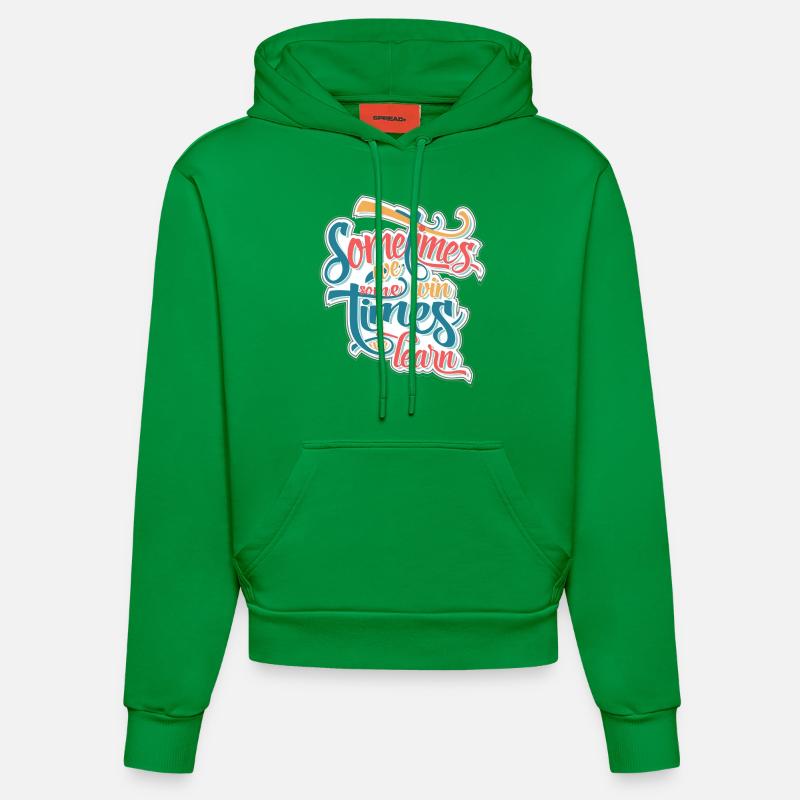 Sometimes we win... - Sweat à capuche bio ajusté fabriqué en UE - City Green