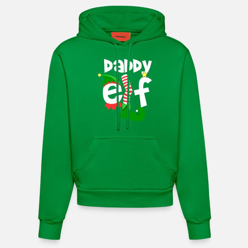 daddy elf - Sweat à capuche bio ajusté fabriqué en UE - City Green