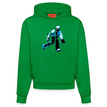 Feldhockey-Torwart - Organic Fitted Hoodie Made in EU - City Green - Vorne