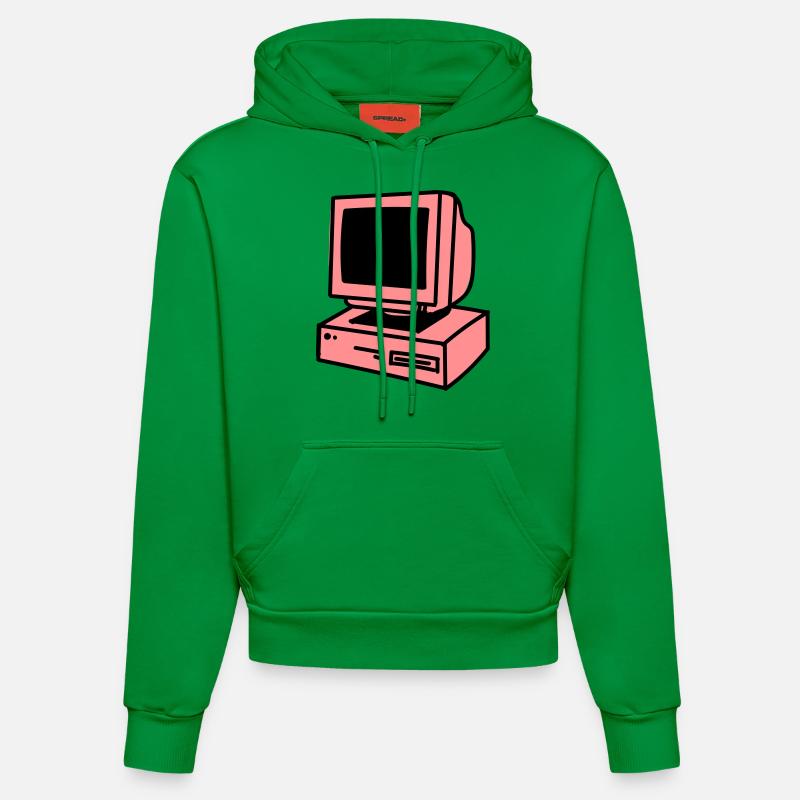 Computer - Sweat à capuche bio ajusté fabriqué en UE - City Green