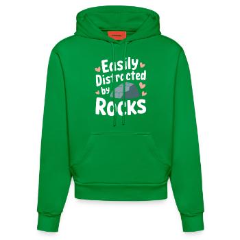 Expert in Geology Rock Geologist - Organic Fitted Hoodie Made in EU - City Green - Front