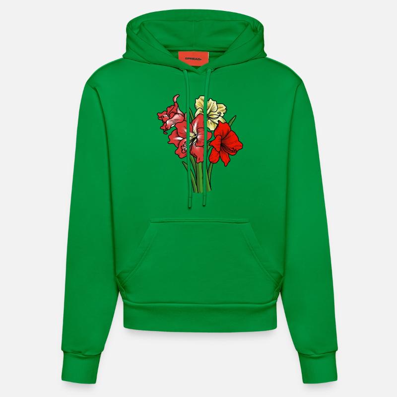 Amaryllis - Sweat à capuche bio ajusté fabriqué en UE - City Green