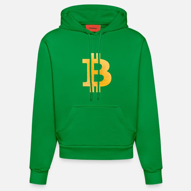 Bitcoin - Sweat à capuche bio ajusté fabriqué en UE - City Green