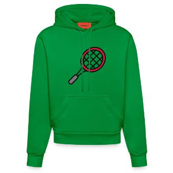 Raquette de tennis - Sweat à capuche bio ajusté fabriqué en UE - City Green - Devant