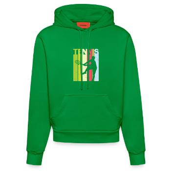 Conception de tennis pour les joueurs de tennis - Sweat à capuche bio ajusté fabriqué en UE - City Green - Devant