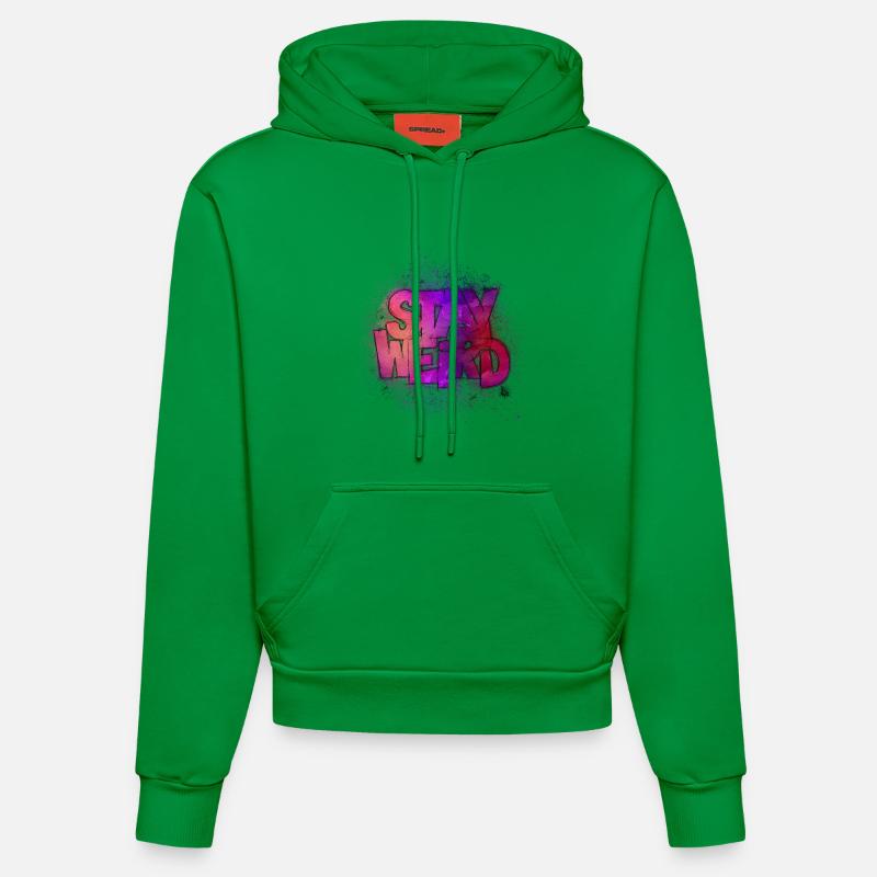 Stay Weird - Sweat à capuche bio ajusté fabriqué en UE - City Green
