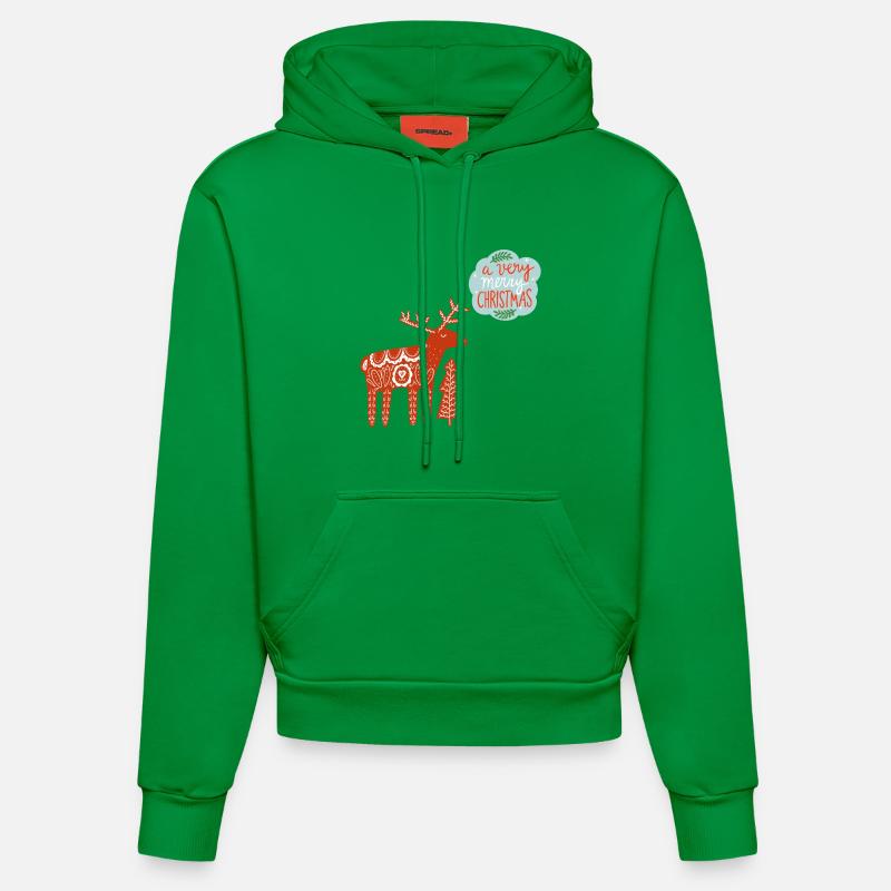 un joyeux Noël - Sweat à capuche bio ajusté fabriqué en UE - City Green