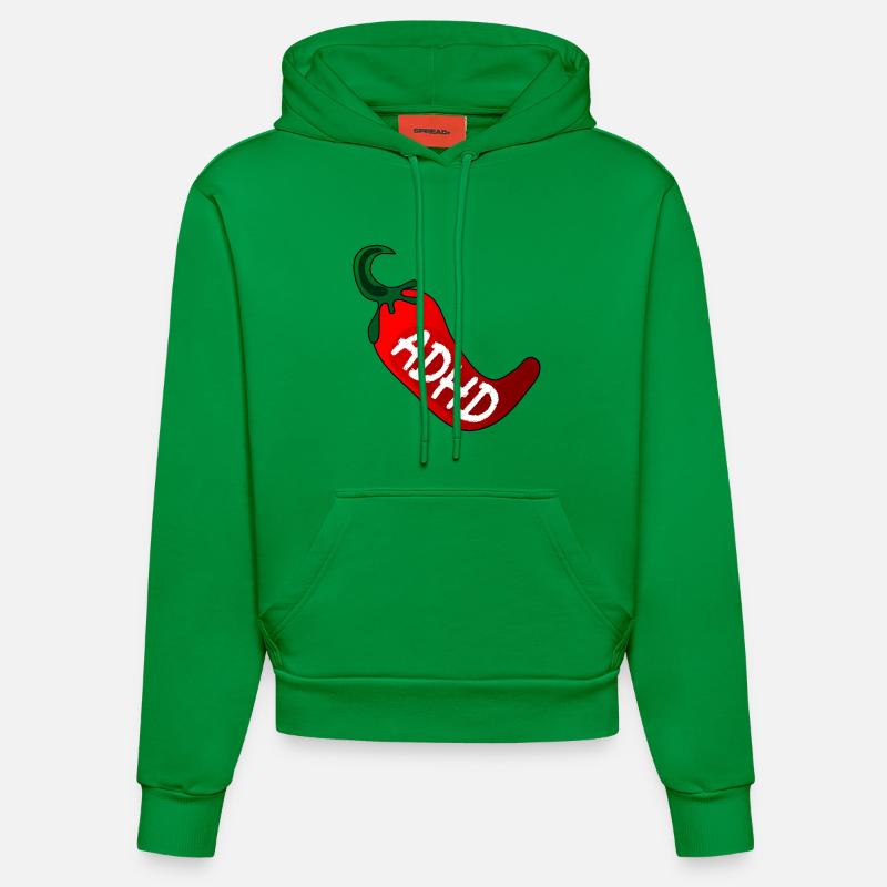 NEUORDIVERSITY ADHD PEPERONI - Sweat à capuche bio ajusté fabriqué en UE - City Green