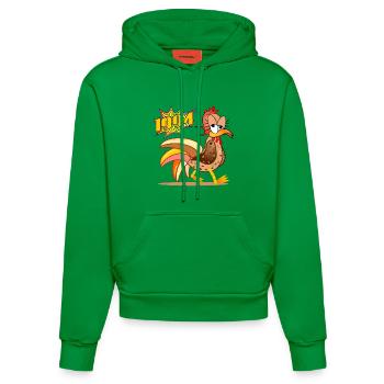 Poules 1994 - 32e anniversaire - Sweat à capuche bio ajusté fabriqué en UE - City Green - Devant