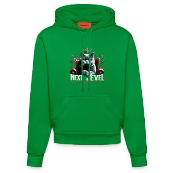 BKH Britisch Kurzhaar Blue Katze Königssessel - Organic Fitted Hoodie Made in EU - City Green - Vorne