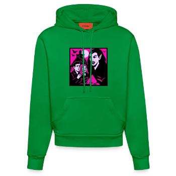 Vampire Countess - Organic Fitted Hoodie Made in EU - City Green - Front